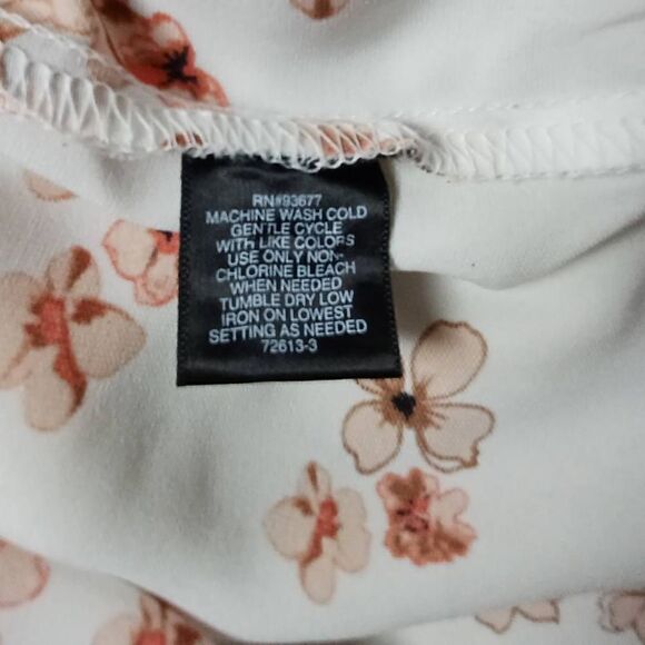 Liz Claiborne Career white floral Sleeveless blouse Size XXL - Picture 6 of 8